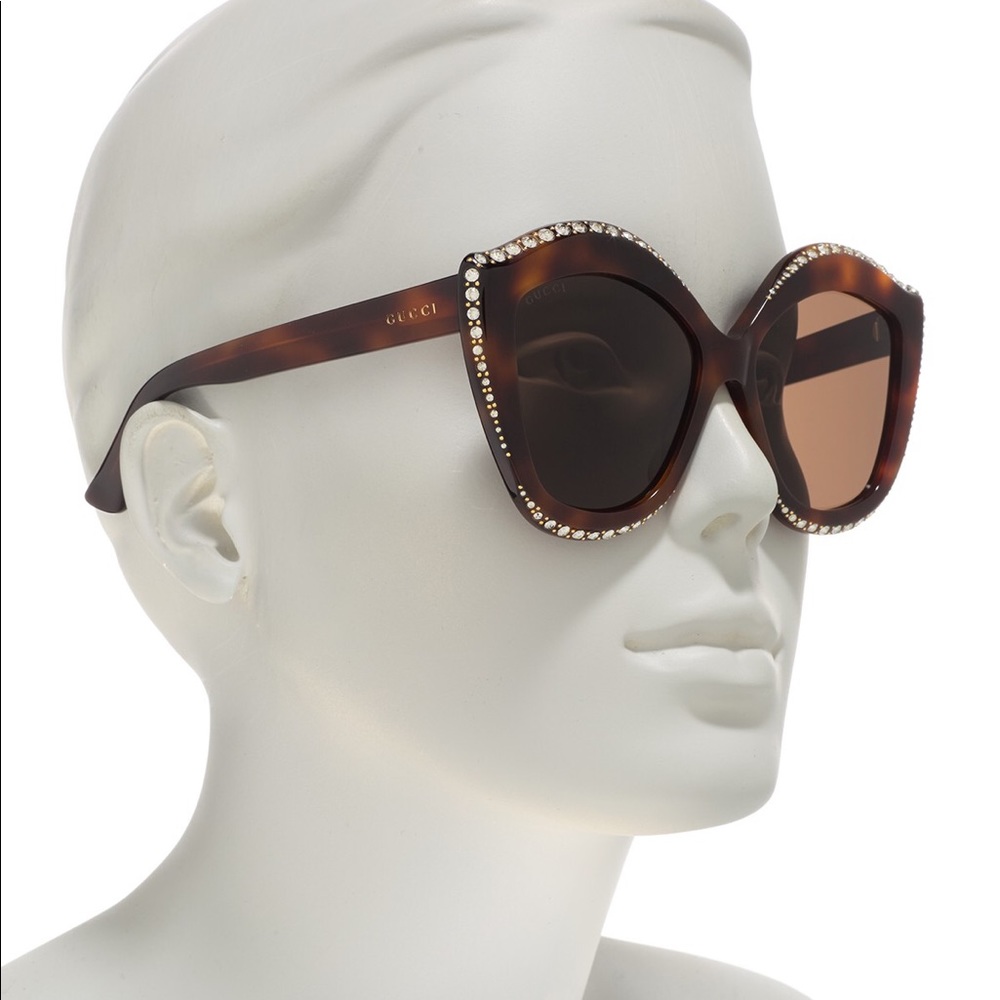 Gucci Swarovski Cat Eye Sunglasses Authentic